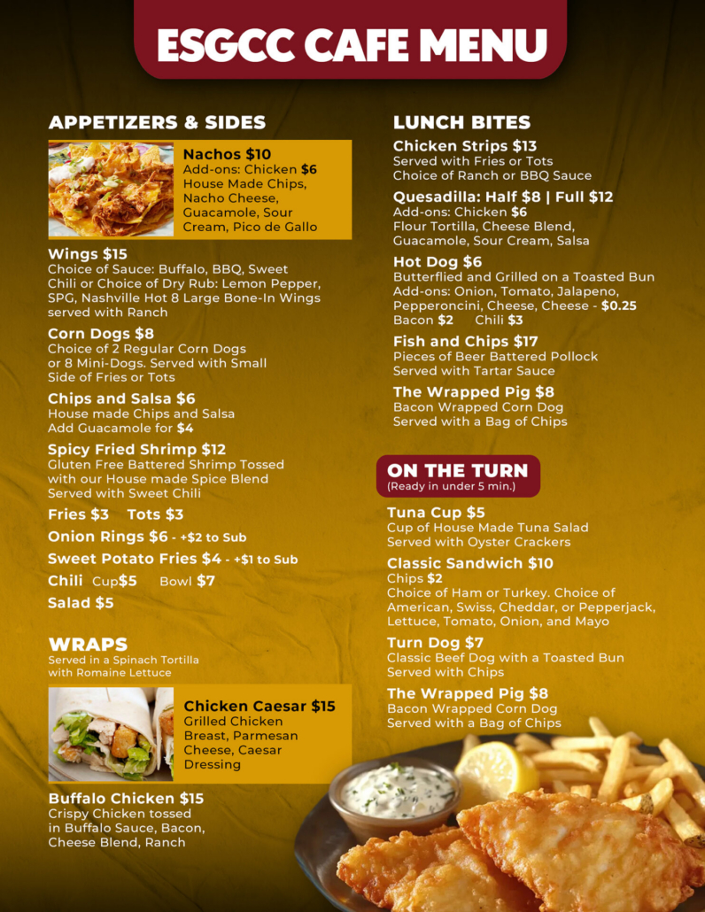 Cafe Menu, Appetizers and Bites